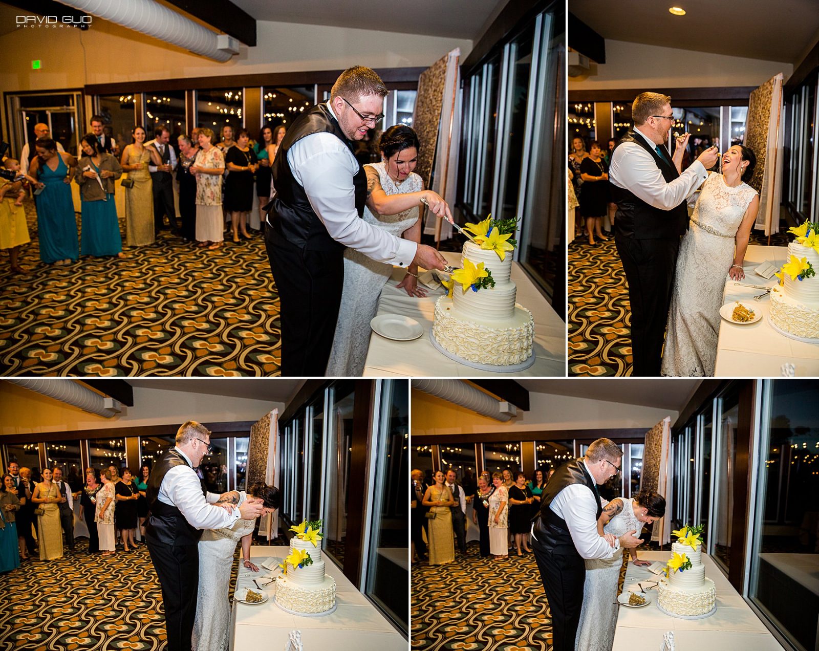 vista at applewood wedding cake cutting
